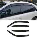 Rainproof Side Window Wind Deflectors for 2005-2012 Toyota Avalon, Tape-on Sun Rain Guard Sets,Nice Looking Window Visors for Cars,Vent Deflector for 05-12 Toyota Avalon 94043