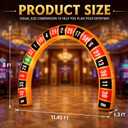 Foilswirl 8 FT Inflatable Casino Theme Party Decoration Arch with LED Lights Las Vegas Roulette Entrance Backdrop for Poker Night Prom & Birthday Decor, Quick Setup with Blower and Accessories