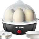 Electric Egg Cooker | Boils upto 7 eggs | Poacher | Omelet maker | Vegetable steamer, dumpling & More | Royal Black