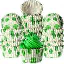 450 Pieces St Patricks Day Cupcake Liners bulk Green Shamrock Cupcake Cups Baking Cups Lucky Four Leaf Liner for Holiday Birthday Party Irish Lucky Party Supplies