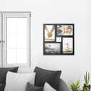 Malden International Designs Collage Picture Frame for Wall, Holds Four Photos : 2-6x4 and 2-4x6 Inch - Black Plastic, Wall Decor for the Home