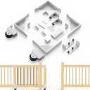 MOFEEZ Sliding Gate Kit Heavy Duty Rolling Gate Hardware Kit for Smooth Quiet Sliding Operation White