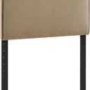 Modway Athena Twin Size Performance Velvet Adjustable Headboard in Taupe - with Scalloped Wave Design and Stain-Resistant Velvet Upholstery