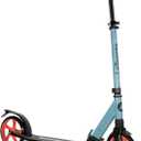 LaScoota Kick Scooter for Kids Ages 6+, Teens & Adults, Large 8" Sturdy Urethane Wheels. Adjustable Handlebar, Lightweight, Foldable, 220lbs Max Load (Fusion Blue)