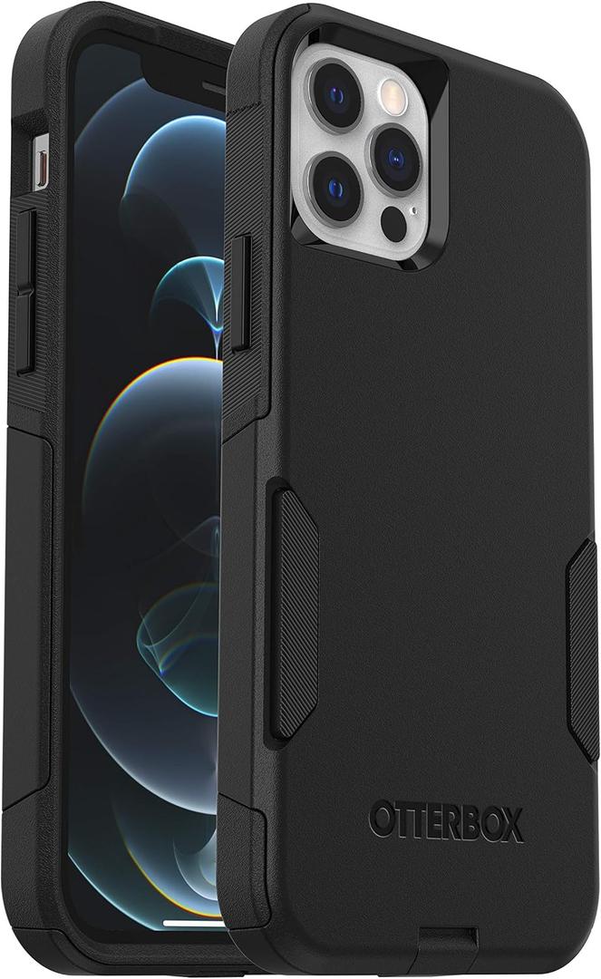OtterBox iPhone 12 & iPhone 12 Pro Commuter Series Case - Black, Slim & Tough, Pocket-Friendly, with Port Protection