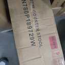 24.75'' Modern Counter Stools Set of 2,White Counter Stools with Iron Frame,Sponge Cushion,Footrest,Suitable for Kitchen/Bedroom/Dining Room