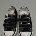 ANTLULU Boys and Girls Canvas Shoes Dual Adjustable Hook and Loop Classic Low Top Kids Sneakers, Size 25