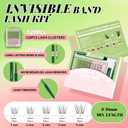 KEYYOU Venus Lash Clusters Kit Fairy Lash Extension Kit C Curl 120Pcs Eyelash Extension Wispy Natural Invisible Band with Waterproof DIY at Home(Venus-C-8-16MIX)