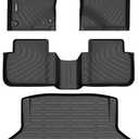 HAFIDI® Floor Mats & Cargo Liner Set Fit for 2022 2023 2024 2025 Honda Civic Sedan Only (Civic Sedan Only, Not for Hatchback) All Weather TPE Car Full Set Floor Liners Custom Accessories - Black