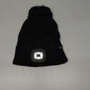 Etsfmoa Unisex Winter Beanie with The Light, Gifts for Men and Women, USB Rechargeable Headlamp Hat Black, Size: One Size