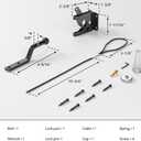 4Pack Gate Latch with Spring Cable Pull for Fence Gate - Carbon Steel - Black,Self Locking Fence Gate Latch,Gate Latch for Wooden Fence,Fence Door Latch (4, Black)
