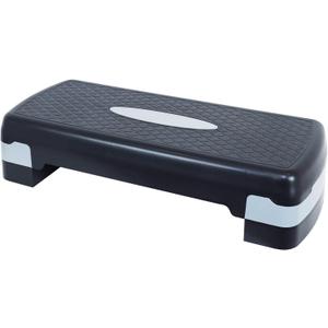 Adjustable Workout Aerobic Stepper Step Platform Trainer, 27-Inch, Multiple Colors (Black/Gray)