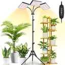 LBW Grow Lights for Indoor Plants with Stand, 642 LEDs Full Spectrum Standing Grow Light, Tall Floor Lamp with 3/6/12H Timer, 6 Brightness, 3 Modes, 63" Adjustable Tripod