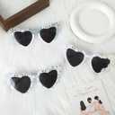 Heart Sunglasses Bride to Be Gifts - Pearl Bride Glasses for Bachelorette Party Favors (White Pearls Colored Diamonds)