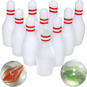 Jishi 6-Pack Mini Bowling Game Set Kids Party Favors Goodie Bag Stuffers, Small Prize Gifts for Adults Teens Boys Girls Bowler Birthday Supplies, Fun Indoor Tabletop Activities Finger Play Fidget Toys