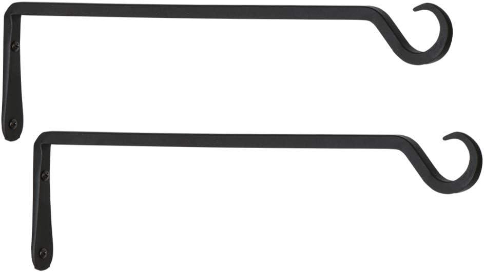 16inch 2 Pack Plant Hanger, Sturdy Hanging Plant Hangers Outdoor, Bird Feeder Hanger for Bird, Plant Hangers for Planters, Lanterns, Wind Chimes Indoor Outdoor, Upgrade Black