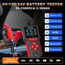 3.2" Big Screen 5 in 1 OBD2 Scanner+Battery Tester 5-36V 20-3300CCA >99.8% Accuracy Test OBD2/EOBD Diagnostic Tool Engine Code Reader EVAP Digital Diagnosis DTC for Car Motorcycle&Truck