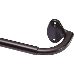 Amazon Basics Room Darkening Blackout Curtain Rod for Bedroom and Living Room, 28" to 48", Dark Bronze (Espresso)
