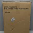 Metal Pegboard 12-Inch Tall x 16-Inch Wide Heavy Duty Wall Organizer for Home Garage Tool Storage 4pcs Black