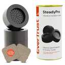 EverTrust Anti Vibration Pads for Washing Machine and Dryer - Pack of 4. Stops Noise & Machine Vibrations- Enhanced Cushion and Anti Slip Design with Suction Pockets - SteadyPro (Black)