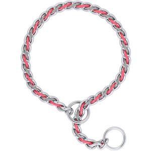 Laced Chain Slip Collar (22-inch x 3.5 mm, Pink/Gray)
