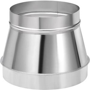 PATIKIL 10 Inch to 8 Inch Round Duct Reducer Increaser Connector, Galvanized Steel Air Duct Adapter Pipe Fitting for Bathroom Kitchen Inline Ventilation Systems, Silver Tone