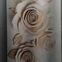 Wall Art Living Room Decor White Flower Wall Art Decor Modern Canvas Art Wall Decor Home Wall Art Suitable Pictures For Bedroom Apartment Office Can Be Hung 24"X48"