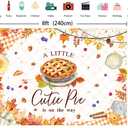 Fall Cutie Pie Baby Shower Backdrop 8x6FT A Little Cutie Pie is On The Way Party Banner Background Maple Leaves Baking Pie Themed Baby Shower Decorations Supplies