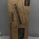 61 Key Portable Electronic Keyboard Piano w/Lighted Full Size Keys, LCD, Headphones, X-Stand, Stool, Music Rest, Microphone, Note Stickers, Built-In Speakers,3 Teaching Modes