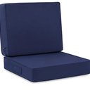 Favoyard Deep Seat Patio Cushion Set 24 x 24 Inch Waterproof Outdoor Chair Cushions for Patio Furniture with Fade Resistant and Removable Cover with Handle & Adjustable Straps for Patio, Yard, Garden