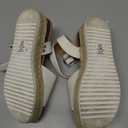 Soda Topic Open Toe Buckle Ankle Strap Espadrilles Flatform Wedge Casual Sandal (Beige)