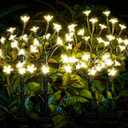 Solar Garden Lights Outdoor,Waterproof Outdoor Solar Lights for Outside Decorative 6Pack, 120Led Solar Flowers Garden Decor, for Yard Pathway,Lawn,Patio Fairy Decorations Gardening Gifts (Warm White Cheery 6Pack)