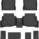 HAFIDI Floor Mats Fit for 2016-2023 Mazda CX-9 (Only Fit 7 Passenger) All Weather Protection TPE Anti-Slip Automotive Floor Liners, Fits 1st & 2nd & 3rd Row Full Set CX9 Custom Accessories, Black