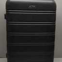 Rockland Melbourne Hardside Expandable Spinner Wheel Luggage, Black, Checked Large 28"