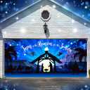 Christmas Garage Door Decorations Nativity Stable Garage Door Cover 6 x 13 ft Manger for Nativity Scene Banner Religious Jesus Background for Indoor Outdoor Decoration