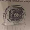 Allsion Rechargeable Misting Fan, 24000mAh Camping Misting Fan with 8L Water Bucket, 3-Speed Outdoor Cooling Fan with LED Lights, 120Oscillation for Camping, Backyard, Patio,Outdoor-Black, Large