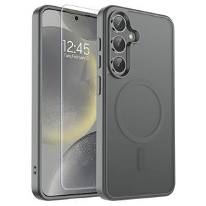 SUPFINE Magnetic for Samsung Galaxy S24 Case / S25 Case(Compatible with MagSafe) (Military Grade Drop Protection) Slim Translucent Shockproof Phone Case, Titanium Gray