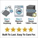 MIRACLEAN Waffle Weave Microfiber Towel, 12 x 12 inches, Barista Towels, Lint Free Cloth, Glass Towels, Waffle Towels Car Detailing, 6 Pack Premium Microfiber Cleaning Cloth