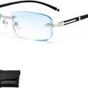 Color-Changing Anti-Blue Light Presbyopia Glasses for Seniors (Blue 1pc)