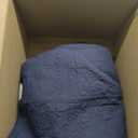 Madison Park Quebec King Size Quilt Bedding Set - Navy , Damask 3 Piece Bedding Quilt Coverlets Ultra Soft Microfiber Bed Quilts Quilted Coverlet