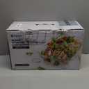 5-Pack Borosilicate Glass Containers with Tempered Lids, 35.2oz/4.4 Cup Airtight Meal Prep Set, Microwave/Freezer Safe (Blue)