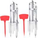 Qualirey Pack of 2 Mole Trap Gopher Ground Squirrel Trap Galvanized and Oil Hardened Spear Style Mole Killer Animal Traps Reusable for Lawn Garden (Silver)