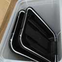 IRIS USA Dog Food Storage Container, 2 Pack, Up to 30 lbs Each, Airtight Seal for Freshness, Wheels for Rolling, Easy One Hand Opening, Made in USA, BPA Free, Clear/Black