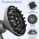 6-Inch Diffuser Attachment for Dyson Hair Dryers, Curl-Enhancing Large Diffuser Compatible with Dyson Supersonic Hair Dryer Attachment, Faster Drying Defines Curls for Waves Curls Coils Hair