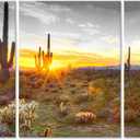 sechars Arizona Wall Art Desert Landscape Picture Painting Southwest Cactus Canvas Print for Living Room Bedroom Decor