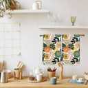 Boho Floral Kitchen Towel Vintage Flower Dish Towel 18 x 28 Inch Hand Drying Tea Towel for Cooking Baking Party Supplies, 2Pcs