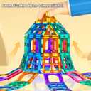 TEMI Magnet Tiles, 80 PCS Magnetism Building Toy Set, Learning and Education Toys for Ages 3 4 5 6 7 8+ Year Old Toddler Kids Boys and Girls