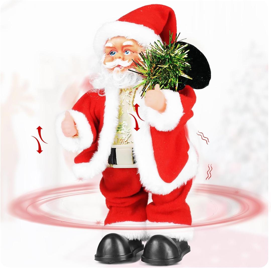 SdeNow Twerking Santa Claus, Booty Shaking Walking Circle Santa Claus Singing and Dancing Christmas Toys Xmas Electric Dolls for Kids-English Song