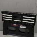 Flottian 9" Folding Step Stool for Adults and Kids 15-Inch Extra Wide Stool Holds Up to 300 lbs, Non-Slip Folding Stools with Handle, Compact Plastic Foldable Step Stool for Bathroom, Kitchen, ect, Black