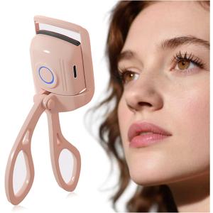 Heated Eyelash Curler, Rechargeable Electric Eyelash Curler, 3-Level Temperature Control, 24 Hour Long Lasting Curl, Suitable for All Beauty Enthusiasts